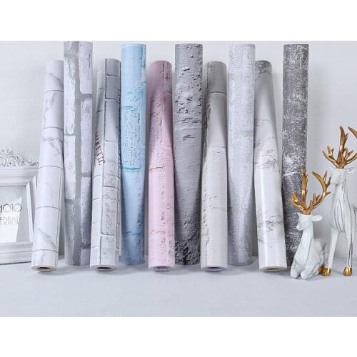 10m Home Decor 3D Retro PVC Wood Grain Wallpaper Thicken Brick Stone Wallpapers Self-Adhesive Living Room Bedroom wall stickers