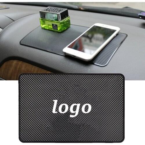 20*13cm Auto Silicone Interior Dashboard Mat Pad Anti-Slip Mat For Toyota LADA Honda Cadillac Mazda Chevrolet Opel Renault Logo