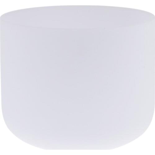 Quartz Crystal Singing Bowl Frosted B Note Tone Meditation Set 8 Inch