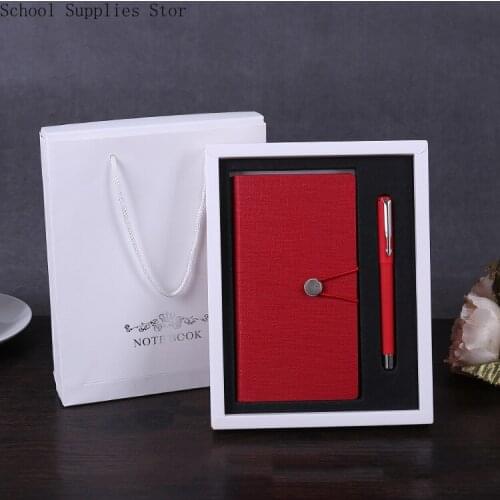 Small Gift Box Notebook A6 Notebook Set Business Notebook Creative Leather Notebook School Supplies Diary Notebook