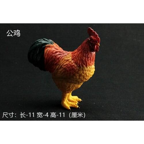 Soft animal props Livestock ranch farm animal model toy world cock Rooster decoration City wild crafts room Home