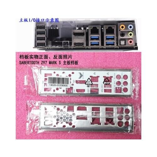 New I/O shield back plate of motherboard for ASUS SABERTOOTH Z97 MARK S just shield backplate