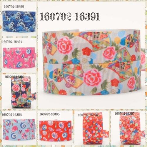 NEW 50 yards small flowers pattern ribbon printed grosgrain Japanese style ribbons free shipping