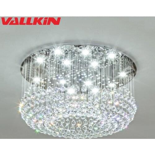 New Round LED Crystal Ceiling Light For Living Room Indoor Lamp Luminaria Home Decoration Crystalline Lights Modern Cristal