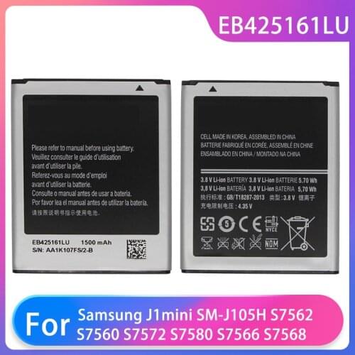 Orginal Battery For Samsung GT-S7562L S7560 S7566 S7568 S7572 S7580 i8190 I739 I8160 S7582 J1 MINI Phone Battery EB425161LU