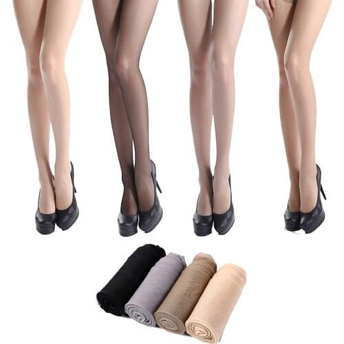 Sexy Breathable Elastic Tights Slim Stockings High Waist Sun Protection Ladies Tear Resistant Nylon Pantyhose Women Summer