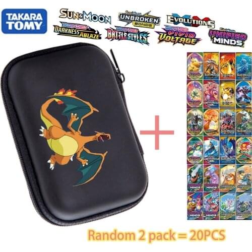Pokemon Game Collection Cards Box Charizard 50 Pcs Can Hold Cards Holder Album for Pokemon Game Cards Book Toy Gift for Kid