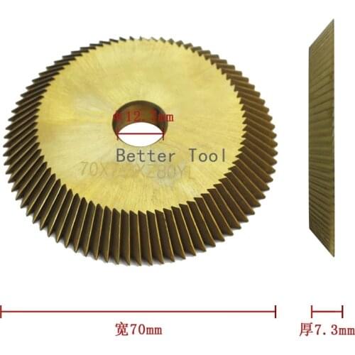 70mm x 7.3mm x 12.7mm x80T Empty Key Cutting Blade As Horizontal Empty Key Machine For 100E1 Left Side Cutter Locksmith Tools