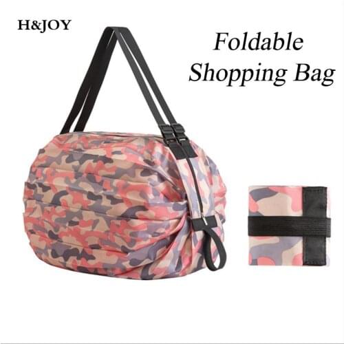 Foldable Portable Bag - Eco-friendly Reusable Waterproof Tote Bag Ideal For Shopping Grocery Picnic Travel And Gym Bags H&JOY