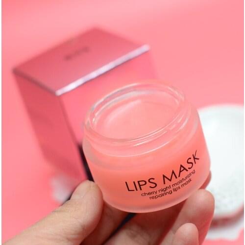 30g Cherry Moisturizing Repairing Sleep Lip Mask Lasting Anti Dry Crack Lightening Lip Lines Lip Color Cosmetics