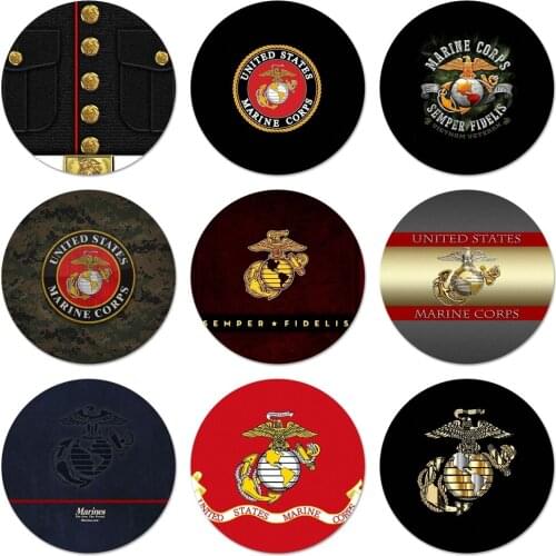 58mm USMC Marine Corps Icons Pins Badge Decoration Brooches Metal Badges For Clothes Backpack Decoration