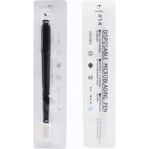 18U 0.16mm Disposable Microblade Pen Permanent make up LaminasTebori Microblading Shape Disposable manual Pens Embroidery blade