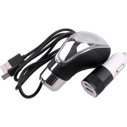 3pcs/Set Car Touch Activated Sensor Control Red LED Light USB Charge Gear Shift Knob Handle for Less Than 12mm Screw Stick