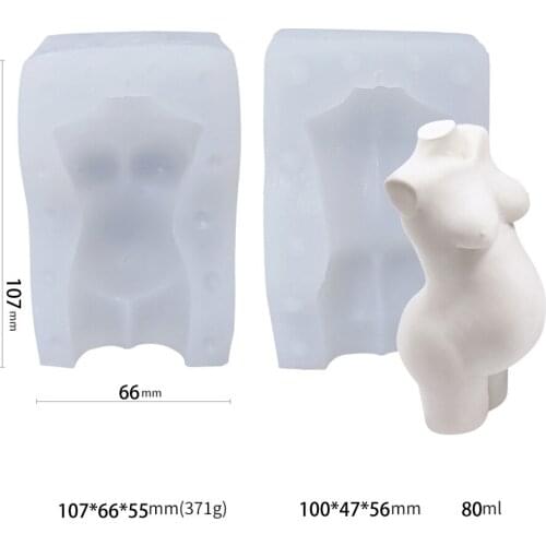 3D Pregnant Torso Mold Female Body Silicone Mold DIY Candle Mold 10349354