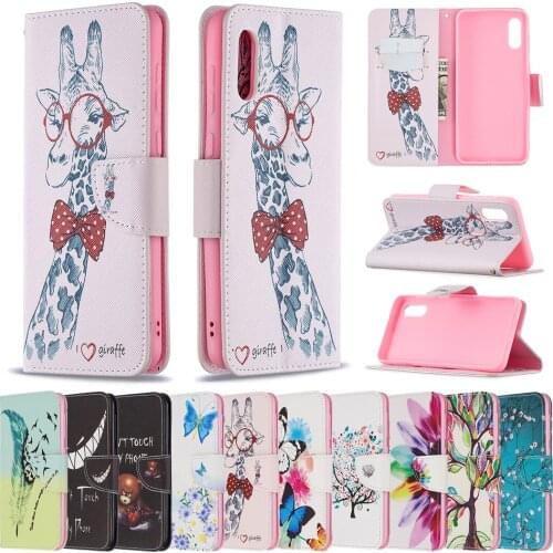 Coque A02 M02 Painted Case For Samsung Galaxy A72 A52 A12 A32 5G Cover Flip Leather Card Solt Stand Etui Full Protect Fundas