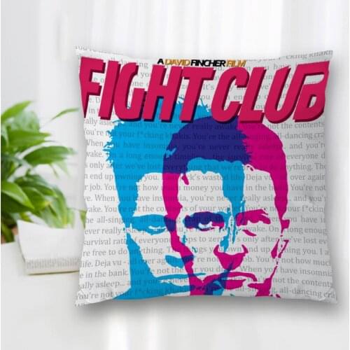New Custom Decorative Pillowcase Fight Club Classic Movie Square Zippered Pillow Cover Best Nice Gift 20X20cm 35X35cm 40x40cm