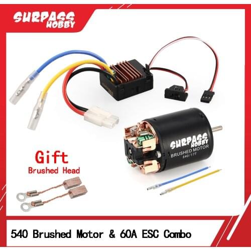 1:10 RC Parts 540 13T 17T 21T 27T 35T 45T 55T 80T Brushless Motor With WP-1060-RTR 60A Waterproof ESC for RC Car Rock Crawler