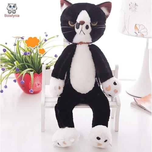BOLAFYNIA Children Plush Stuffed Toy Japan unhappy cat pillow Baby Kids Toy for Christmas Birthday gift