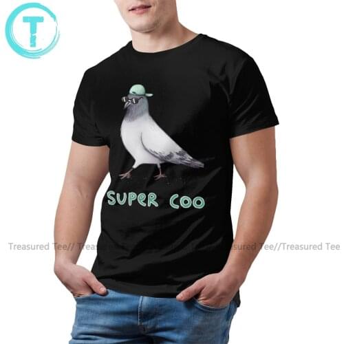 Pigeon Bird T Shirt Super Coo T-Shirt Print 100 Percent Cotton Tee Shirt Big Size Classic Short Sleeve Tshirt
