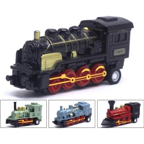 Die Casting Electric Train Toy Steam Train Diecast Locomotive Railway Motorized Train Kids Toys Set For Boys Gifts Diecasts Toy