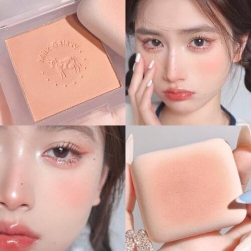 Monochrome Matte Blush Makeup Palette Mineral Powder Red RougeNatural Cream Cheek Tint Portable Facial Makeup Cosmetic TSLM1