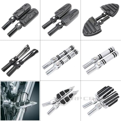 Motorcycle Rear Passenger Foot Pegs Support Brackets Mounts Clevis Kit For Harley Cross Bones 08-11 Softail 08-17 Slim FLS FLSS