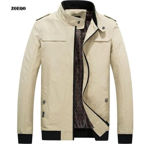 Mens Pure Cotton Casual Jackets Spring Leisure Travel Mens Jackets and Coat Spring Autumn Male Windbreaker