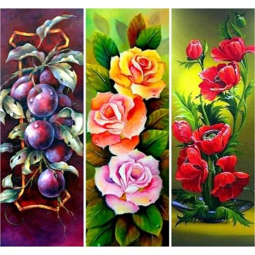 Huacan 5D Diamond Embroidery Mosaic Flower Kit Diamond Painting Full Square/round Rose Home Decoration