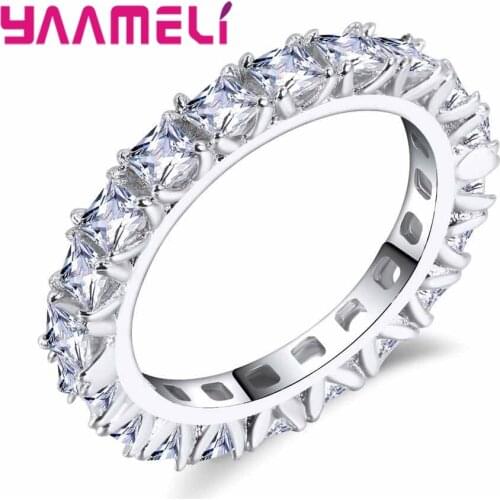 Brand Unique Simple Sweet Romantic Style Hot Brand Pure 925 Sterling Silver Jewelry For Women Wedding Rings