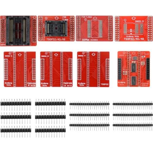 Original New TSOP32 TSOP40 TSOP48 SOP44 SOP56 Adapter Kit for MiniPro TL866II Plus Universal Mini Programmer Smart Calculator