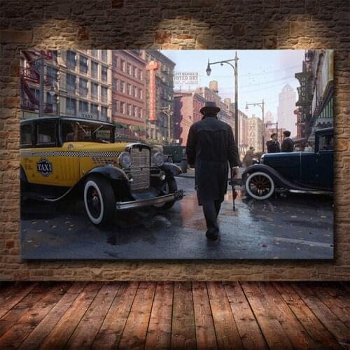 Popular Gangster Action Game Mafia: Definitive Edition HD Print Canvas Painting Poster Living Room Bedroom Decoration Painting