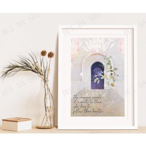 Ethereal Universe Print -Spiritual Art Work, Celestial, Manifest, Mystical Decor, Positive Energy Quotes, Trust The Universe Art