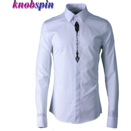 Brand Pure Cotton shirt men Fashion Simple design long sleeve Turn-down collar Slim Casual Shirts Solid Business clothes