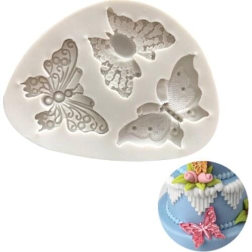 Butterflies Silicone Mold Fondant Cake Decorating Tools Silicone Molds Sugarcraft Chocolate Baking Tools for Cakes Gumpaste Form