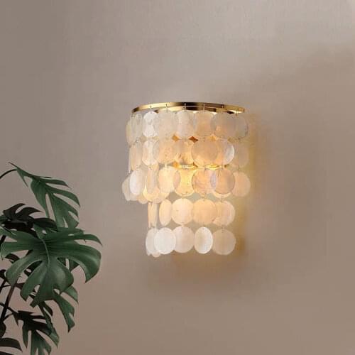 Modern Shell Living room Wall lights Chrome Gold E27 Corridor Stairs Wall lamp Loft Bedside Wall Sconce Art Decoration 90-260V