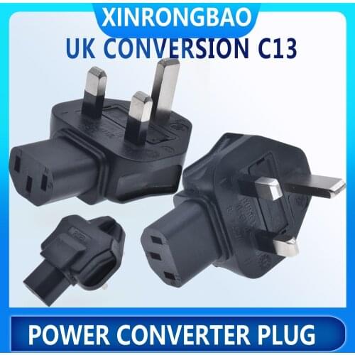 UK BS1363/A Standard Plug to IEC C13 AC Power Adapter,British Male to C13 Female PDU/UPS Server,Type G Travel Adapter Plug 250V