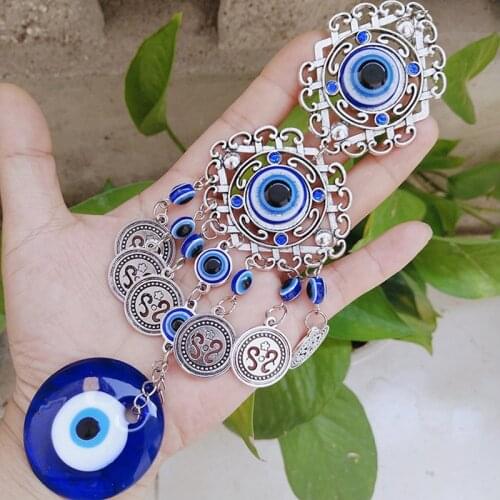 Turkish Blue Eye Pendant Blue Eye Decoration Pendant Wall-mounted Amulet Brings Luck Hanging Decoration Home Decoration Crafts