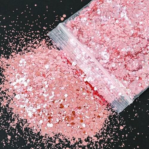 Ultra-thin Glitter 50g Chunky Sequin 3mm Laser 3D Nail Holographic Paillettes PET Loose Sequins DIY Nail Art Decorations