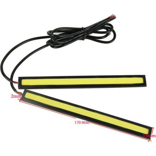 2pcs 17cm Universal Daytime Running Light LED COB DRL Strip Light External Lights Auto Waterproof Car Styling Accessories