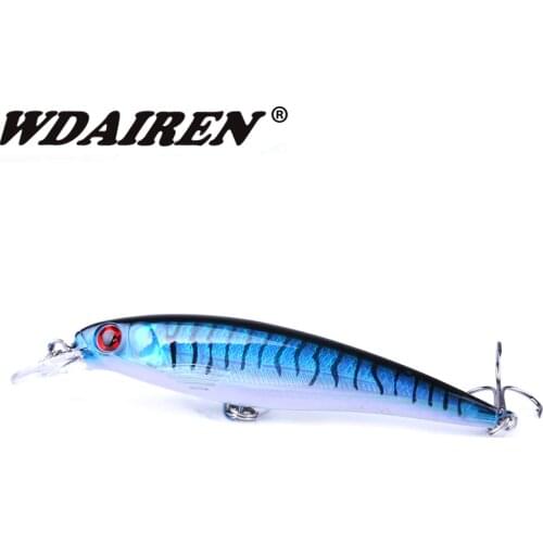 WDAIREN Laser Minnow 11cm 13.5g Fishing Lure Floating Artificial Hard Bait 3D Eyes Fishing Wobblers Crankbait Minnows WD-219