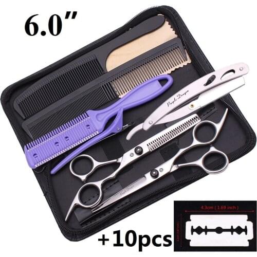 Y1211 6" Hair Scissors Set A Pair Professional Hairdressing Hair Scissors for Barbershop Japan Scissors Kit