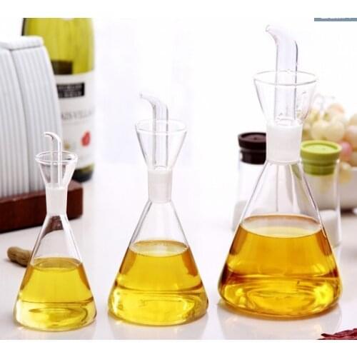 1PC Eco-friendly oil vinegar bottle cruet glass oil bottle 125ml 250ml 500ml olive oil bottles dispenser X0004