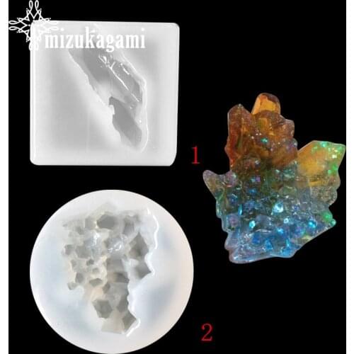 1pcs UV Resin Jewelry Liquid Silicone Mold Simulation Stone 3D Crystal Resin Mold For DIY Decorate Making Jewelry Pendant