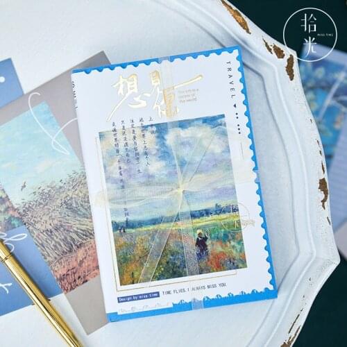 30 Pcs/Set Beautiful Scenery Oil Painting Postcard DIY Hand Painted Greeting Wish Cards Message Card Xmas Gift