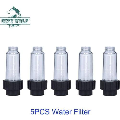 5pcs City wolf high pressure washer water filter G3/4 female thread for karcher lavor bosch huter sterwin AR black&deck