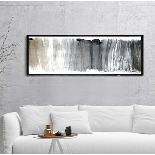 Abstract Panoramic Black and White Canvas Paintings Nordic Poster Prints Wall Art Pictures for Living Room Sofa Home Decor