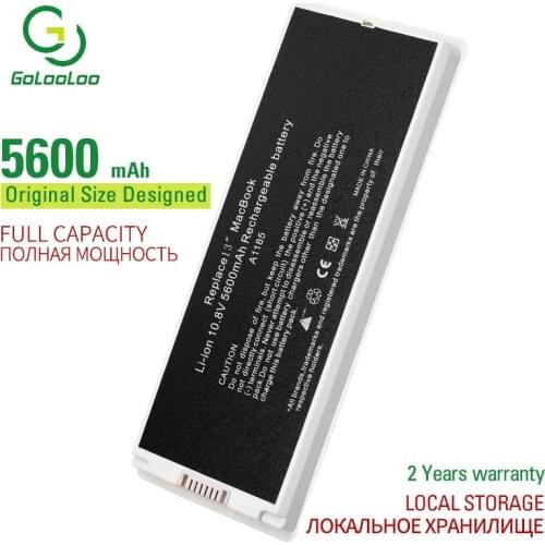 5600mAh 10.8V New Laptop Battery for Macbook 13" MAC A1185 A1181 MA566FE/A MB881LL/A MB063 MB402 MB403 MB404 MB881 MC374 White