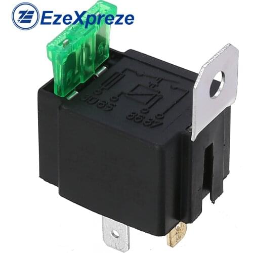 1set JD1912 Car Auto Automotive SOLENOID Relay 12V/24V 30A RY28 Normally Open Contact 4Pins Practical with Fuse Universal