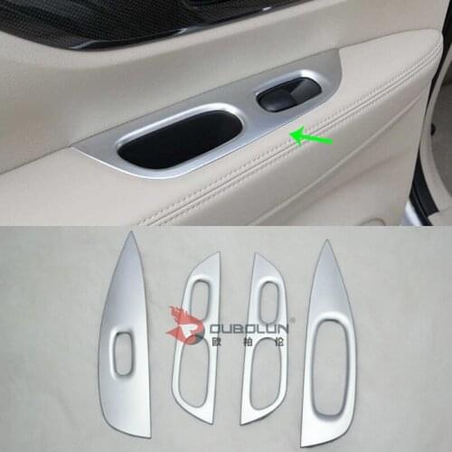 Car Accessories Interior Decoration LHD ABS Armrest Window Lift Down Rises Cover Trim For Nissan X-Trail 2014 Car-styling