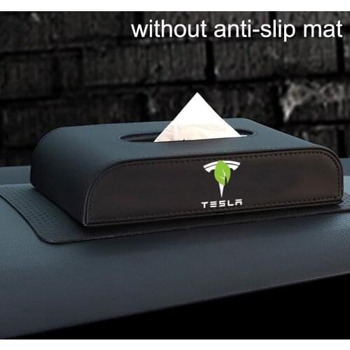 For Tesla Model 3 Y S X Car Paper Organizer Multi-fuction Tissue Box Holder Car Products For Tesla Model Y Model 3 2017-2021